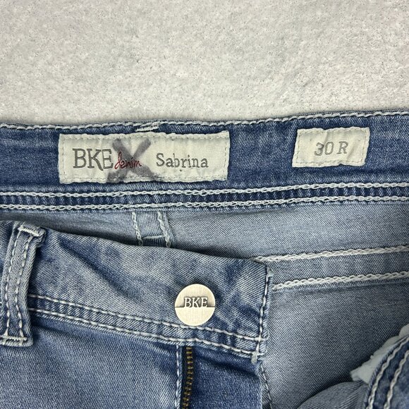 BKE Buckle Jeans Women‎ 32x30.5 Sabrina Blue Stretch Low-Rise Straight Leg Denim - Picture 5 of 14
